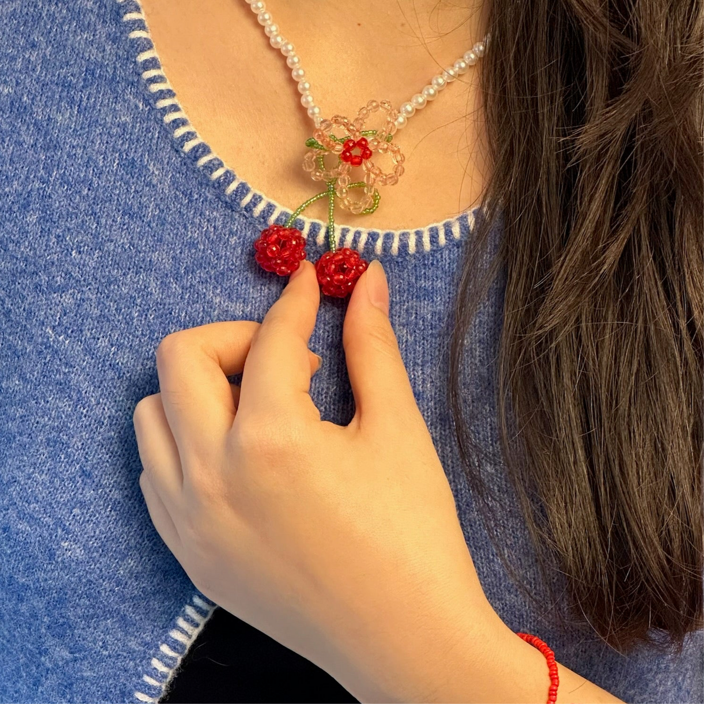Cherry Long Necklace