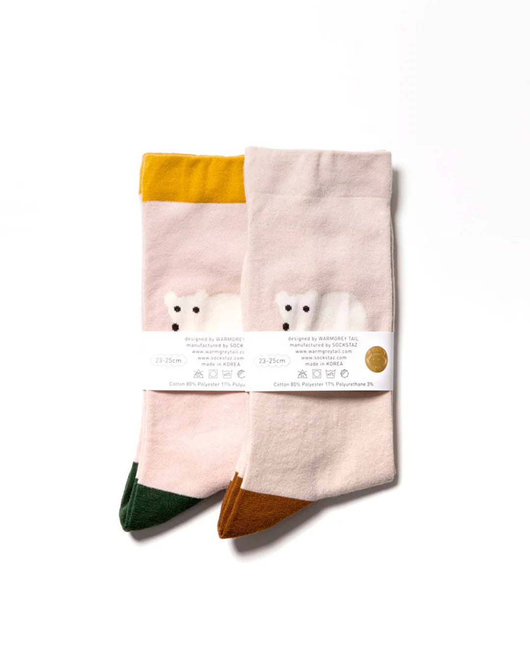 Rolling Bear Socks - Pink