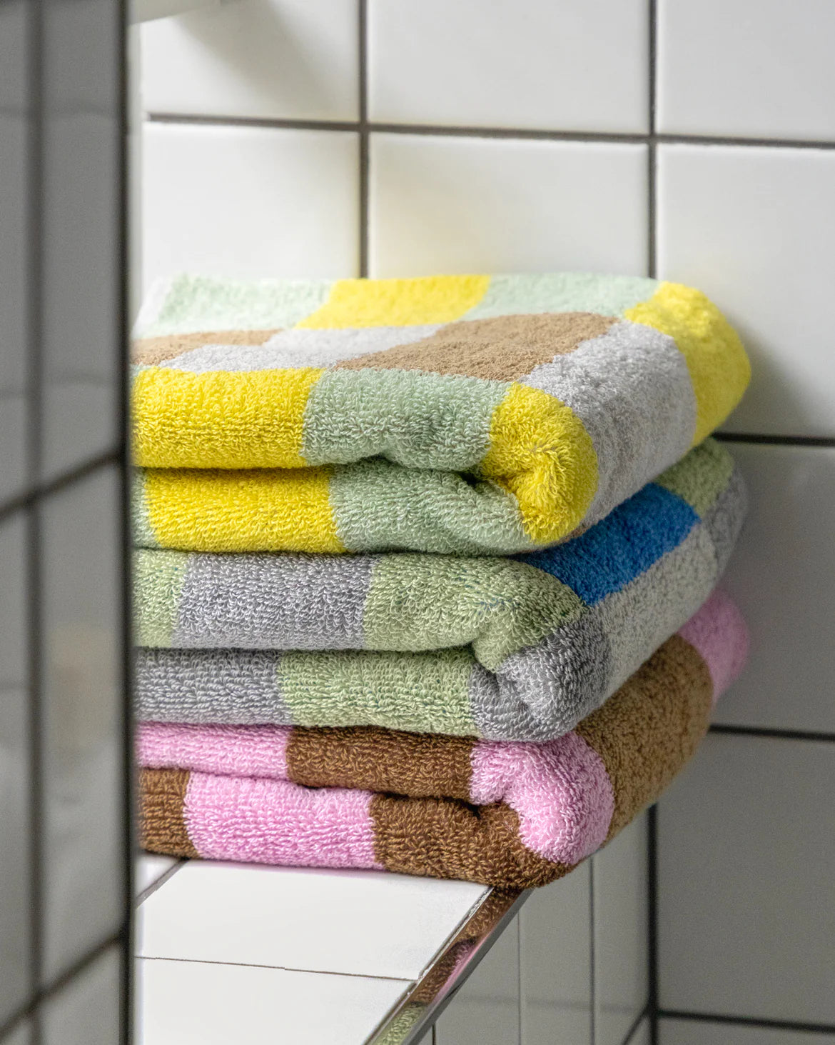 Check Towel - Khaki Blue
