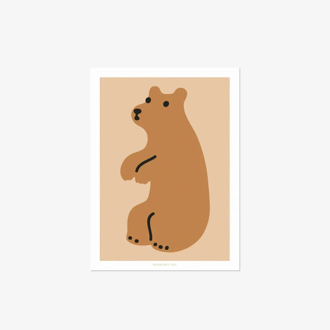 Huggy Bear - Brown Postcard
