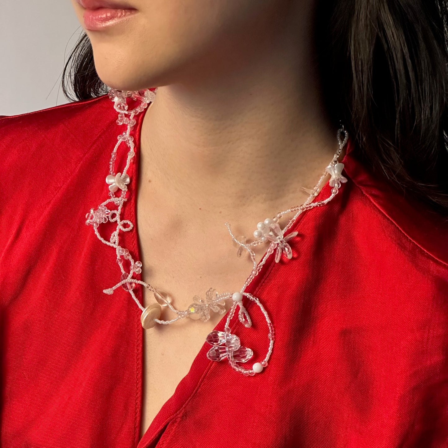 White & Twisted Necklace