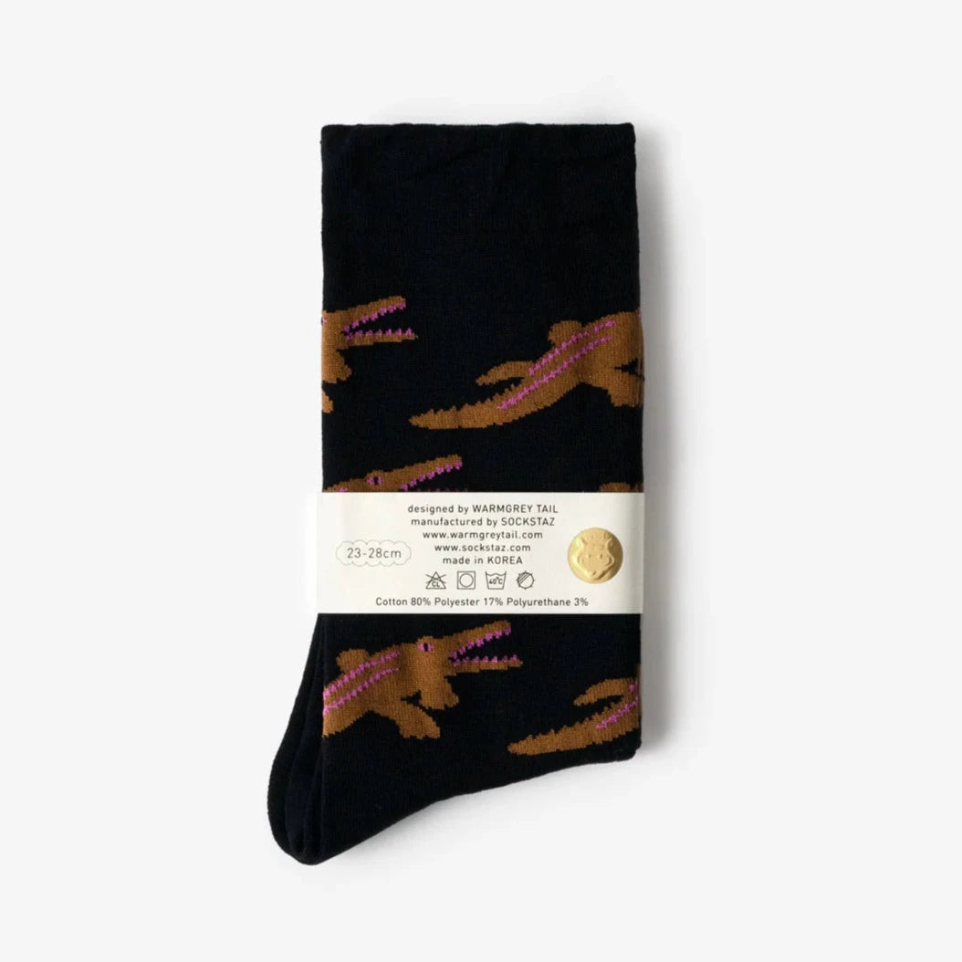 Crocodile Socks - Black