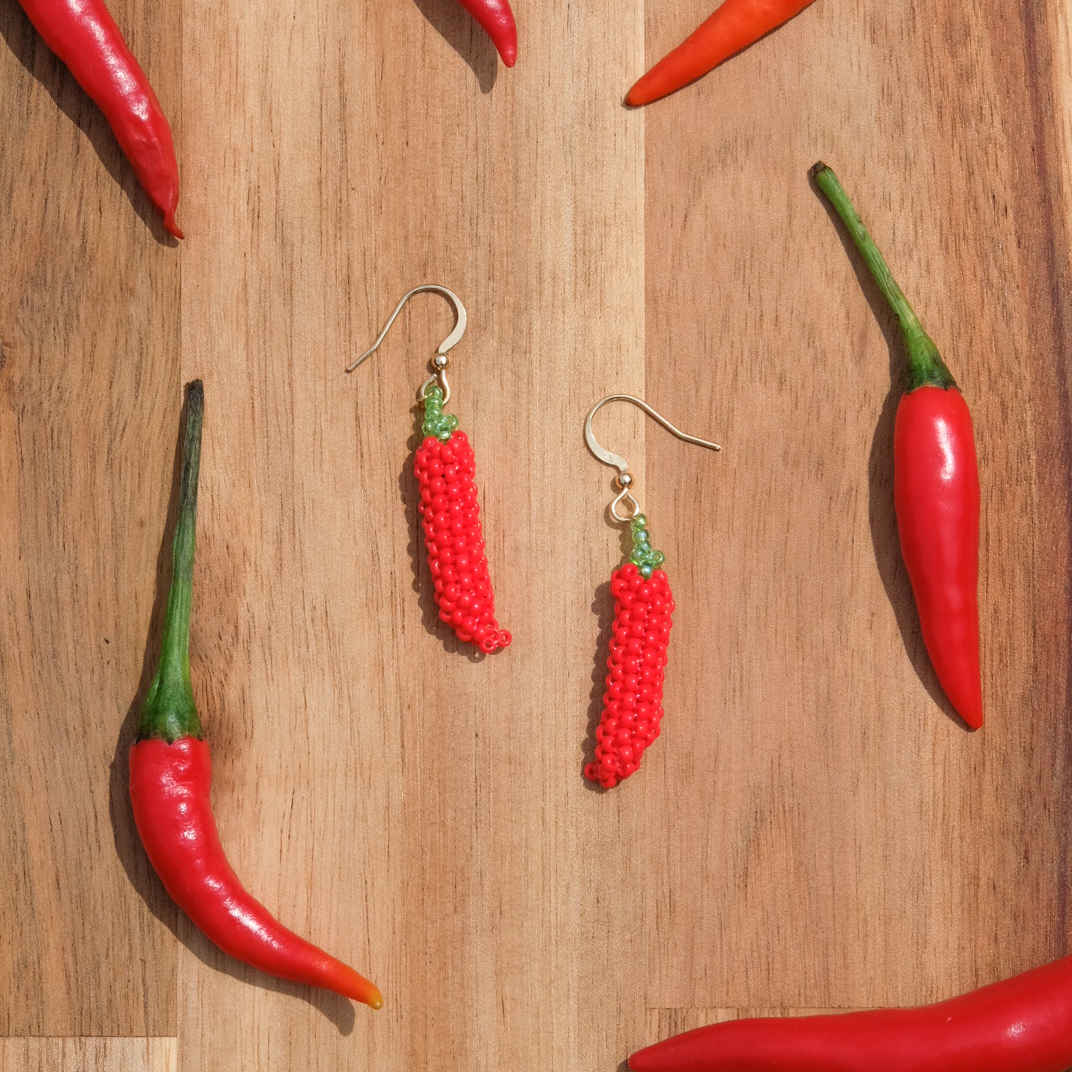 Bird's Eye Chili Earrings