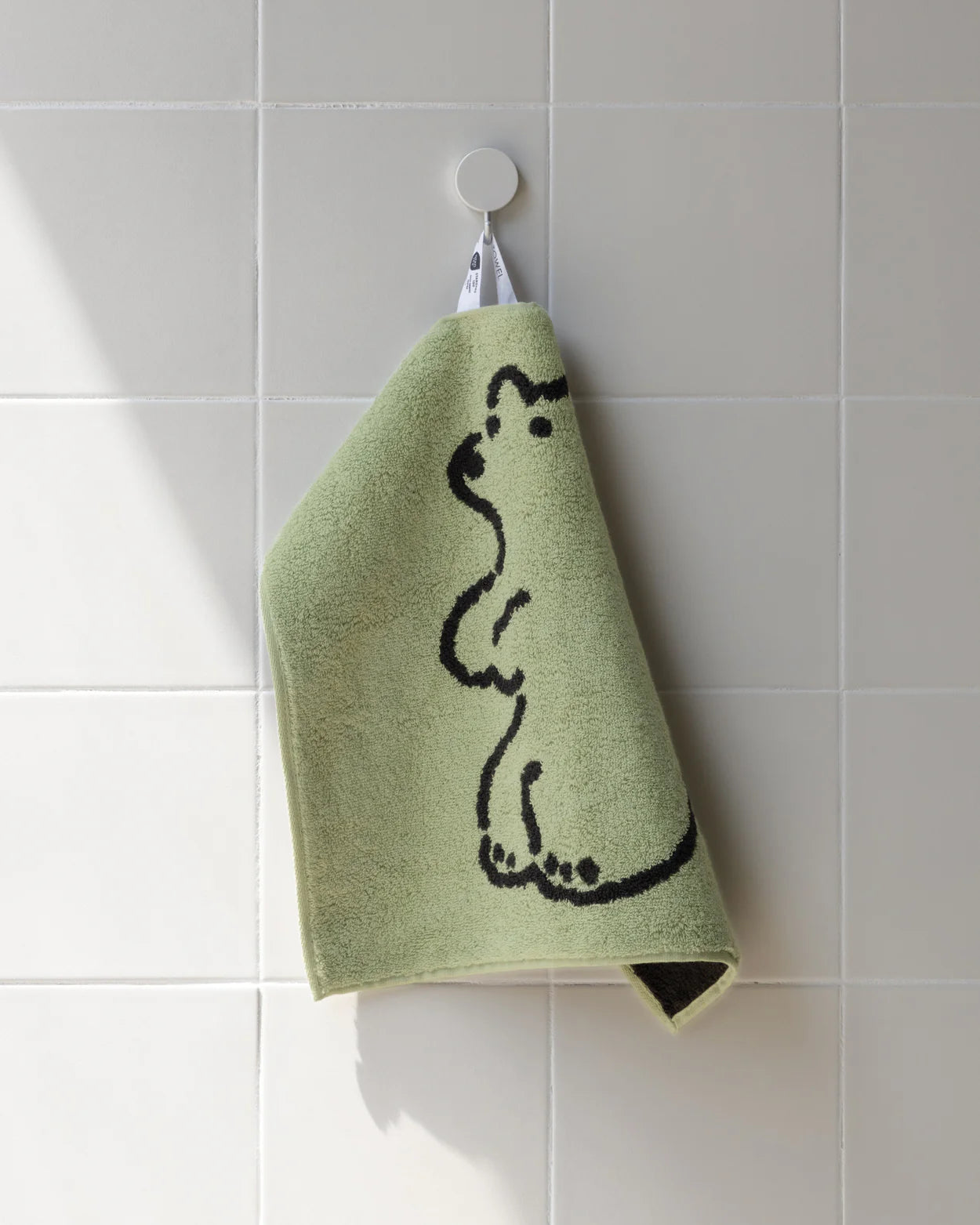 Huggy Bear Hand Towel - Olive
