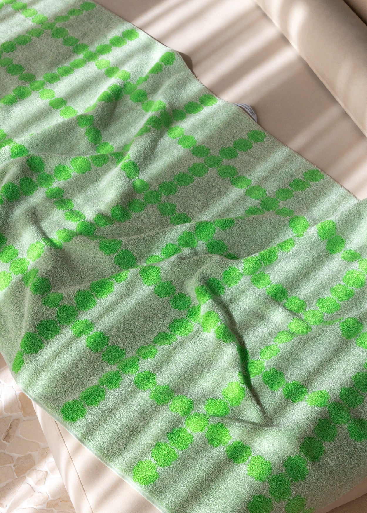 Blossom Check Big Towel - Green