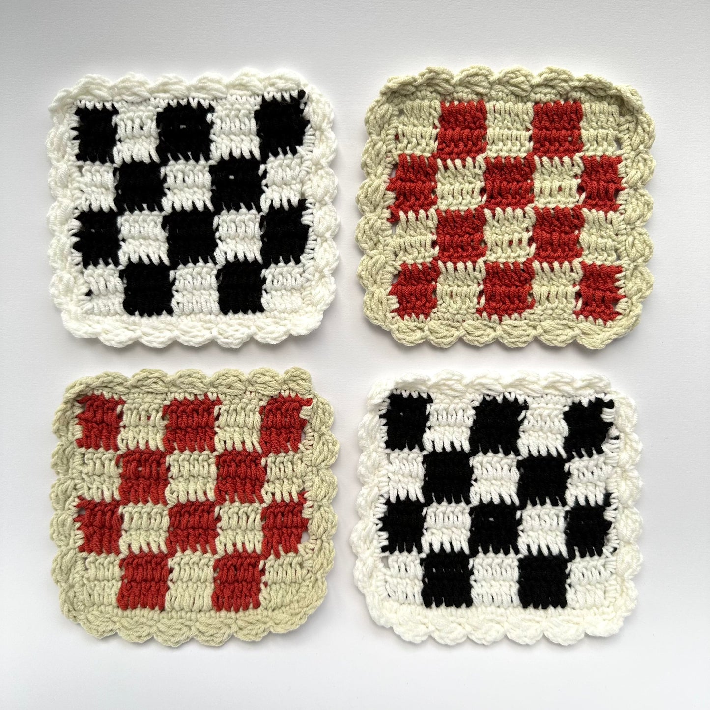 Checkered Coaster Set
