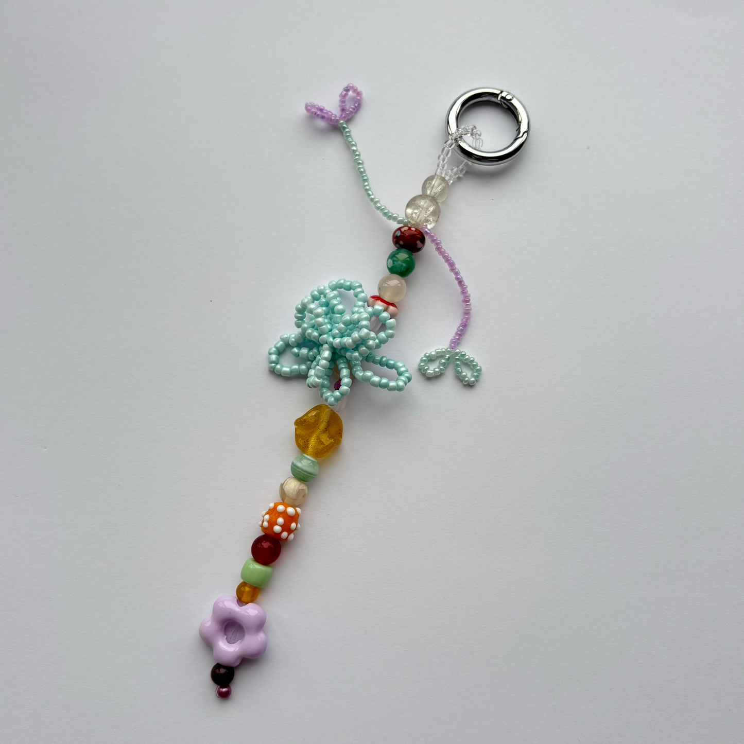 Glass Beads Bag Charm