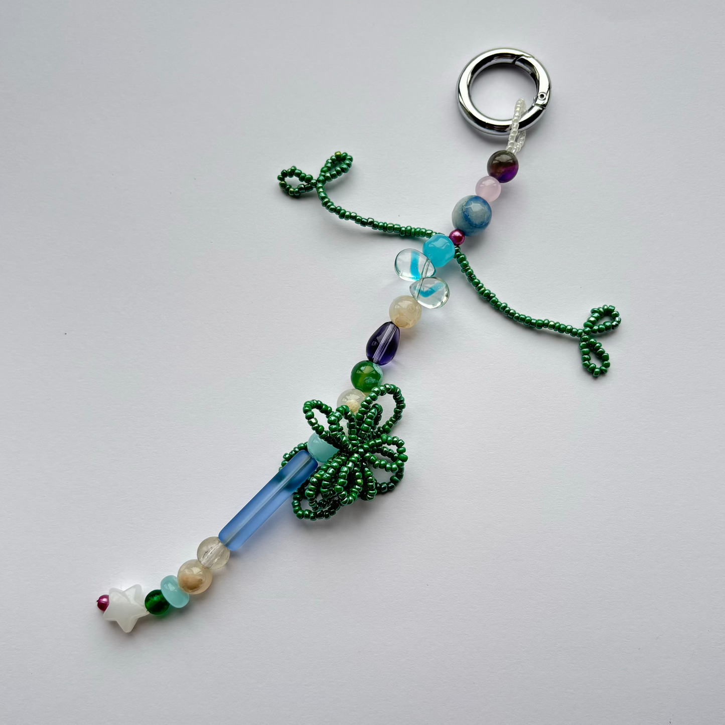 Glass Beads Bag Charm