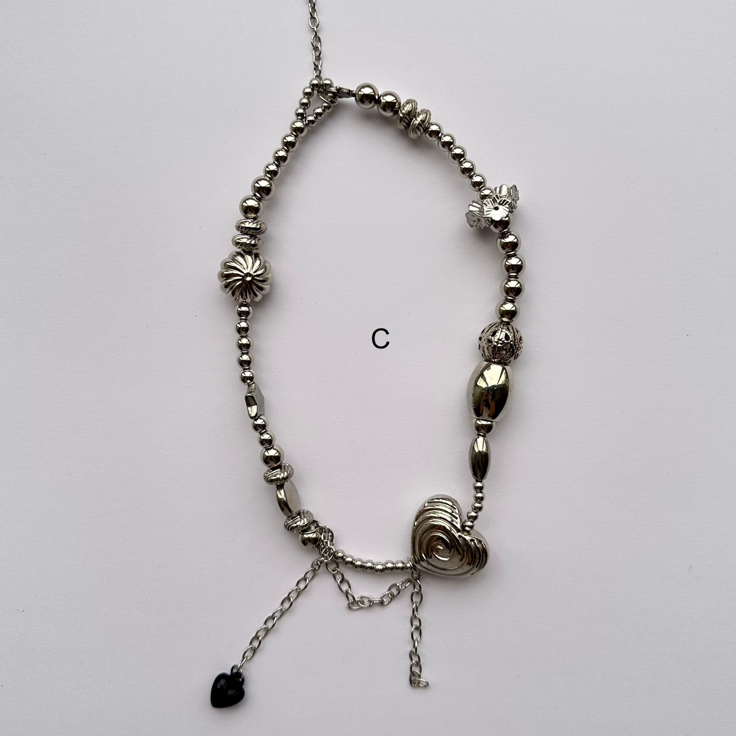Silver Beaded Necklace