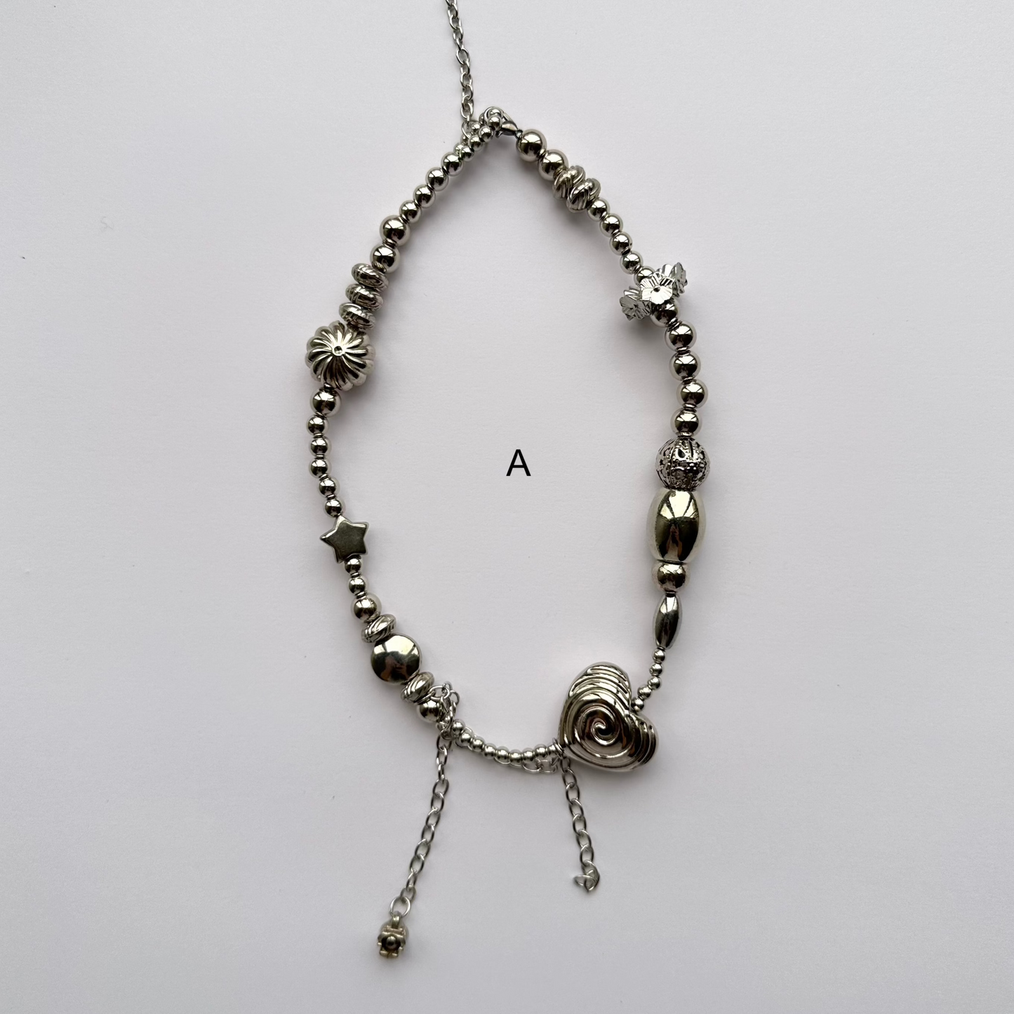 Silver Beaded Necklace