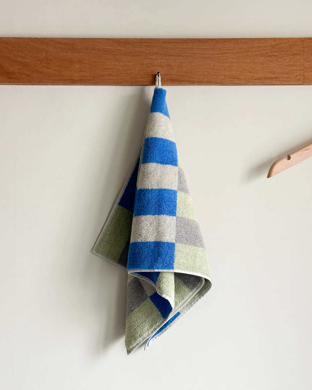 Check Towel - Khaki Blue