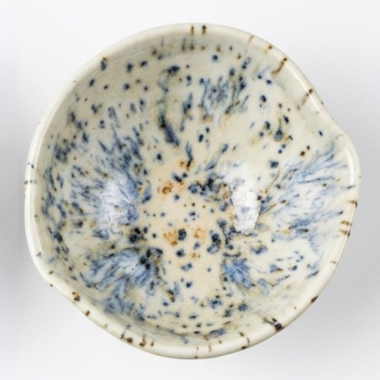 Lotus Leaf Sauce Bowl (Speckled Blue)