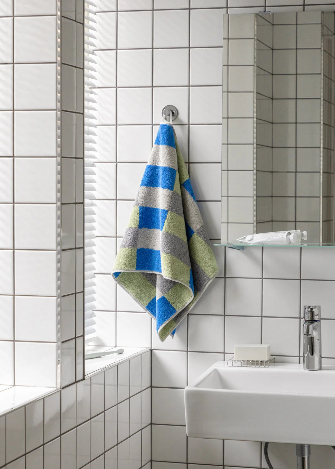Check Towel - Khaki Blue
