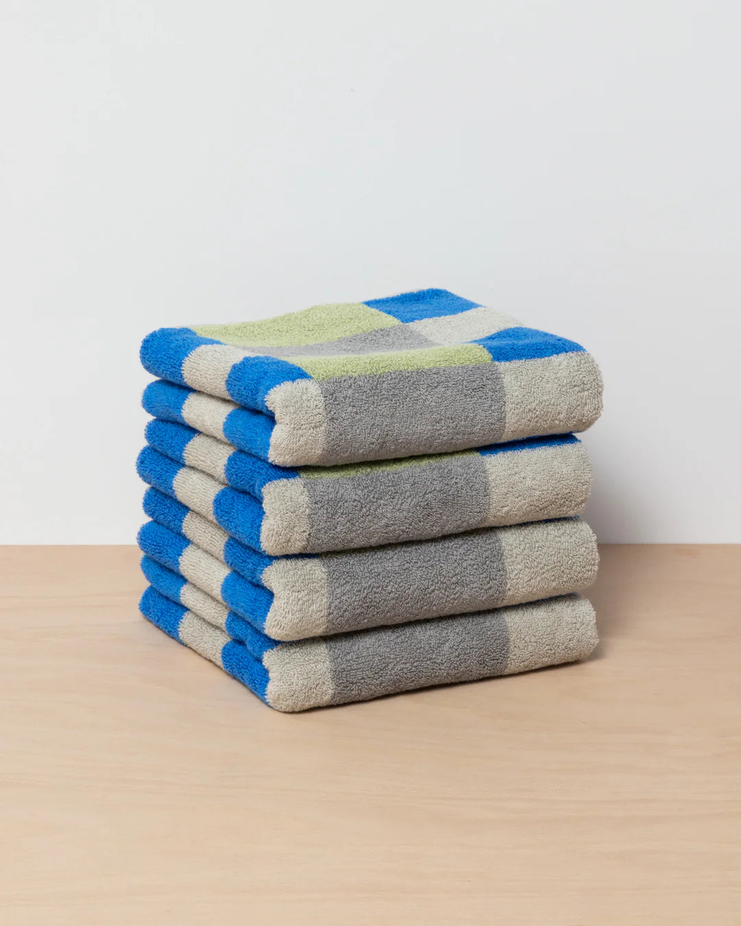 Check Towel - Khaki Blue