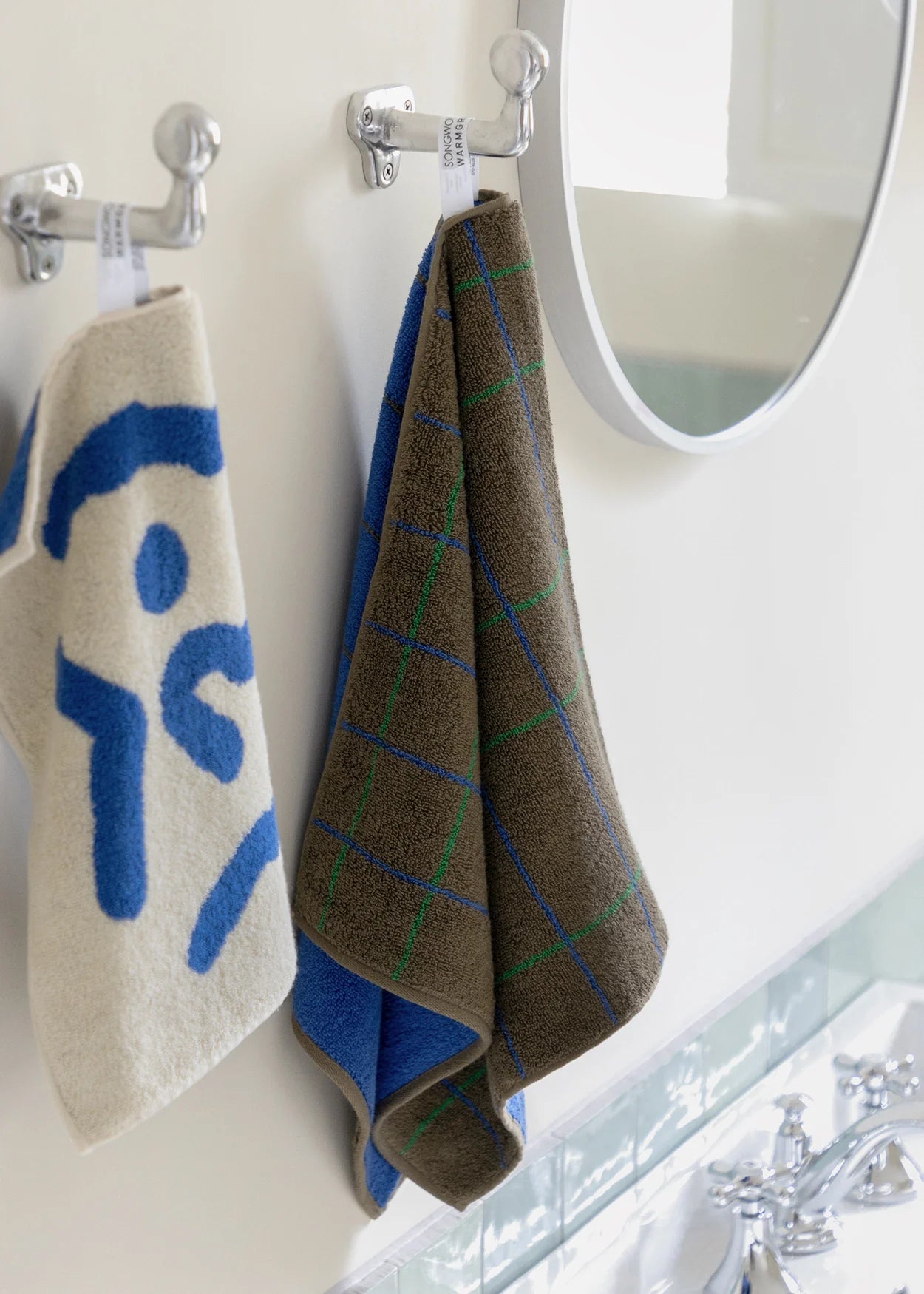 Tile Face Towel - Dark Brown