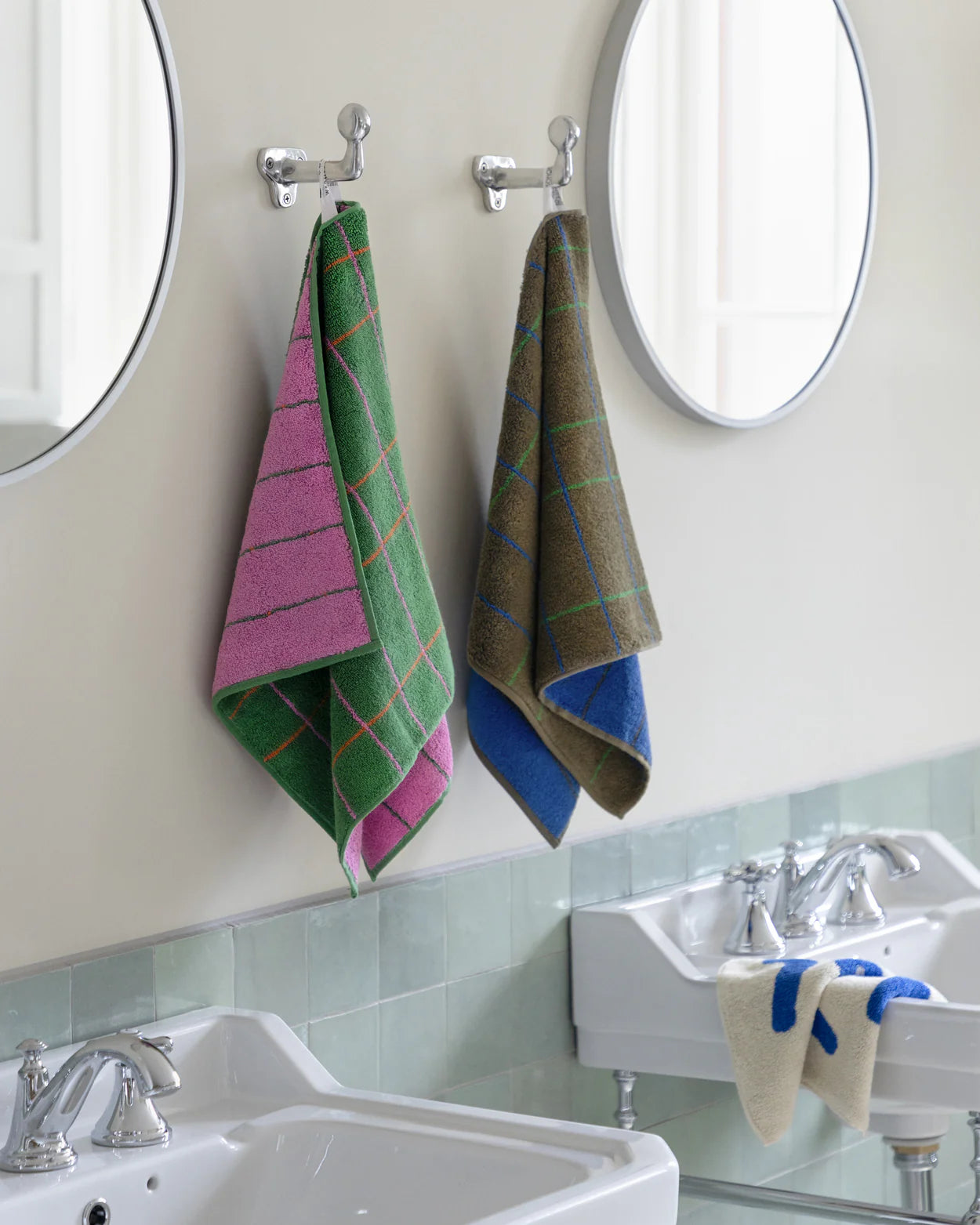 Tile Face Towel - Dark Brown