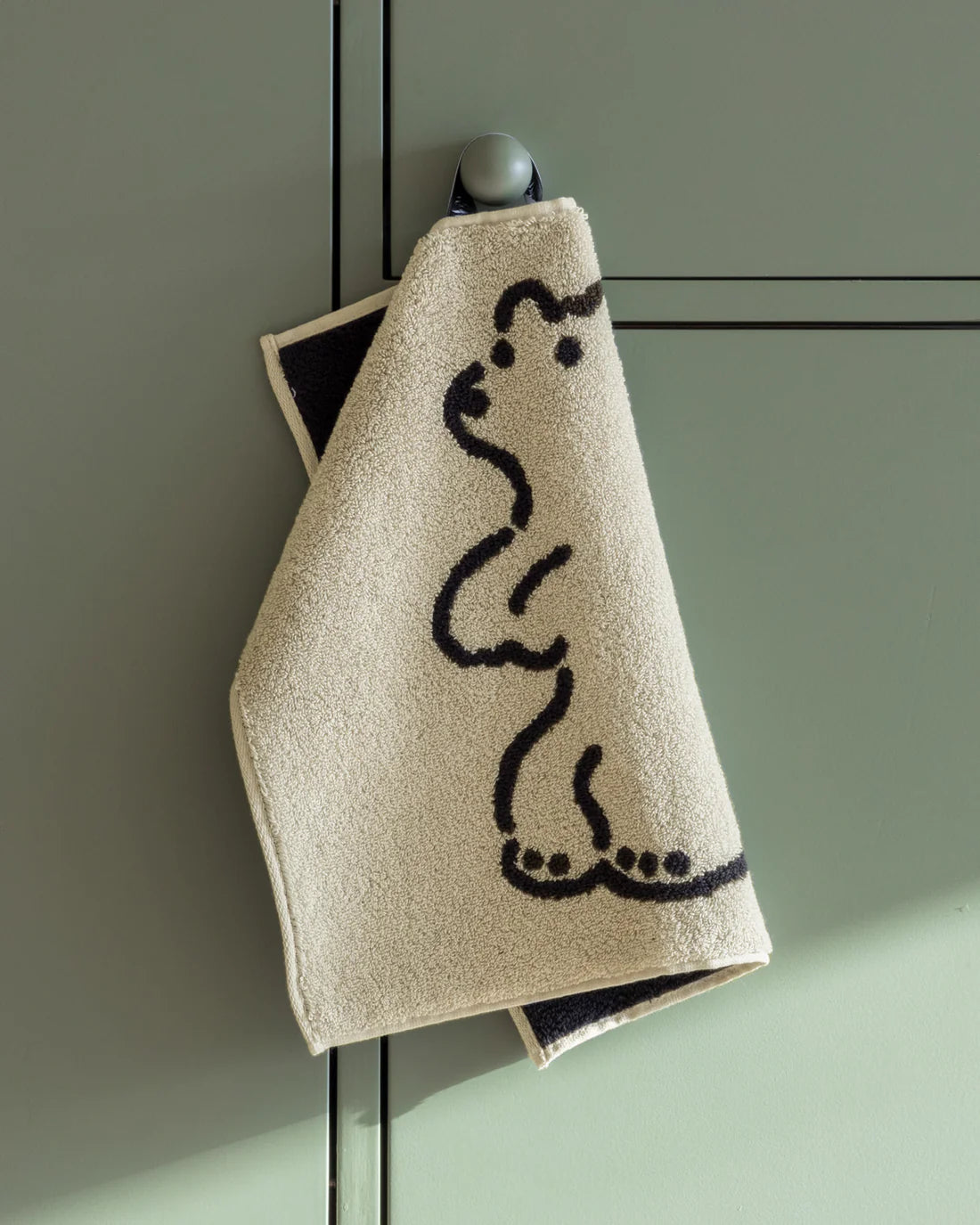 Huggy Bear Hand Towel - Cream
