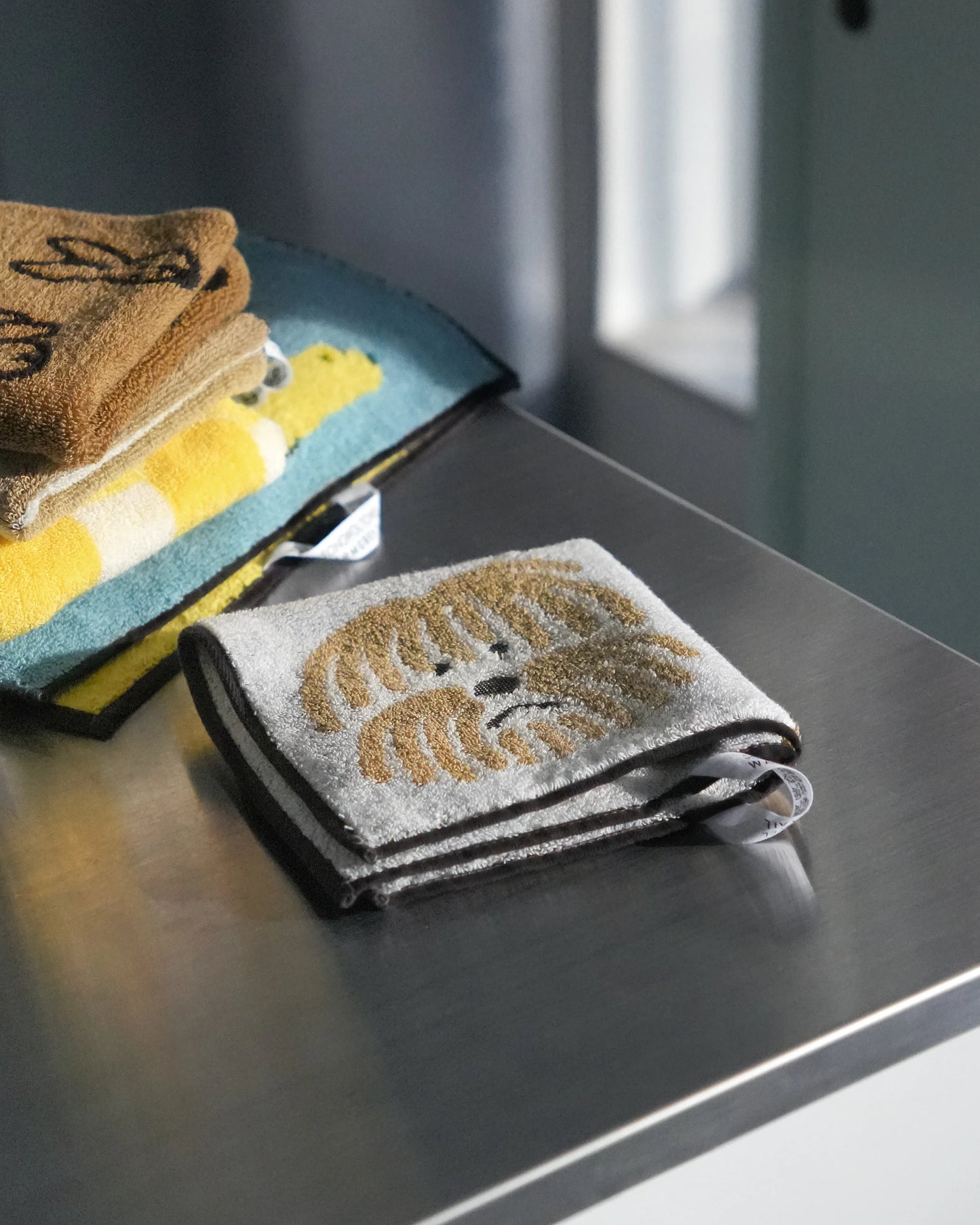 Fluffy Dog Hand Towel - Beige