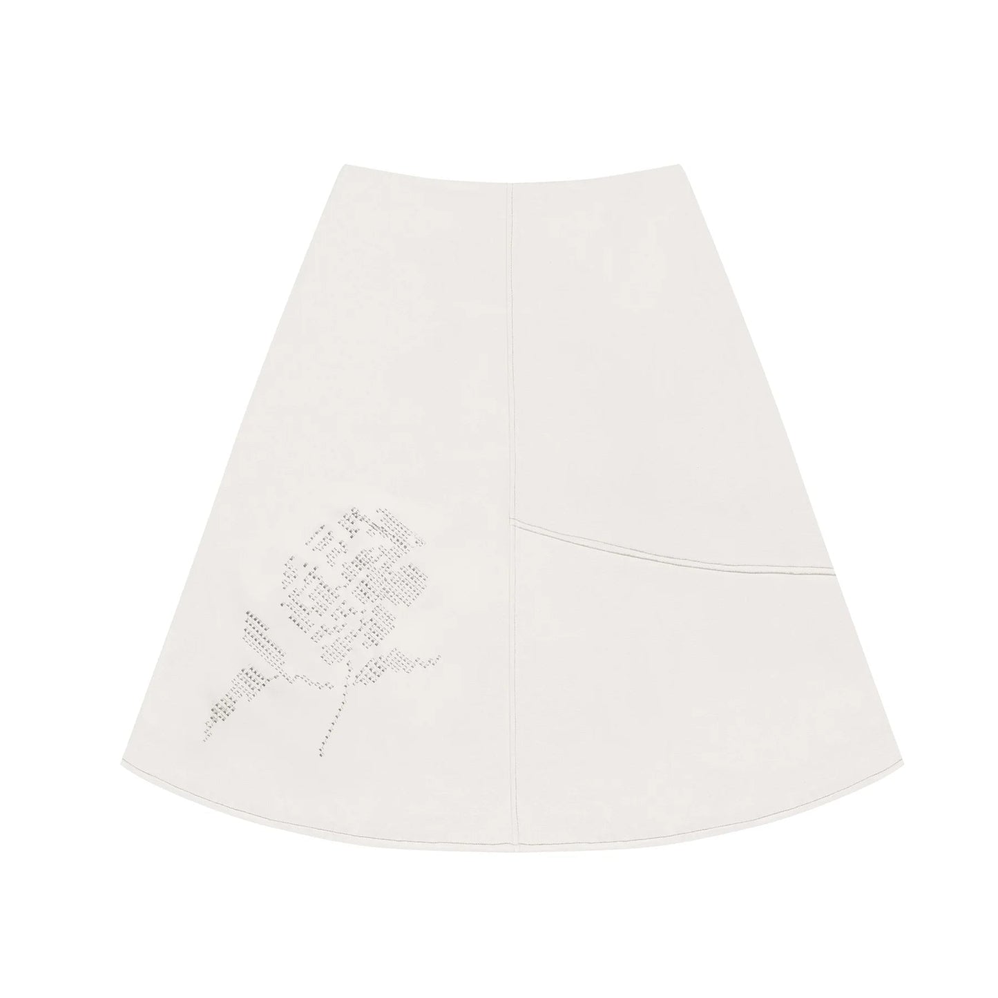 Paneled Suede Skirt