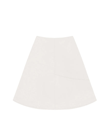 Paneled Suede Skirt