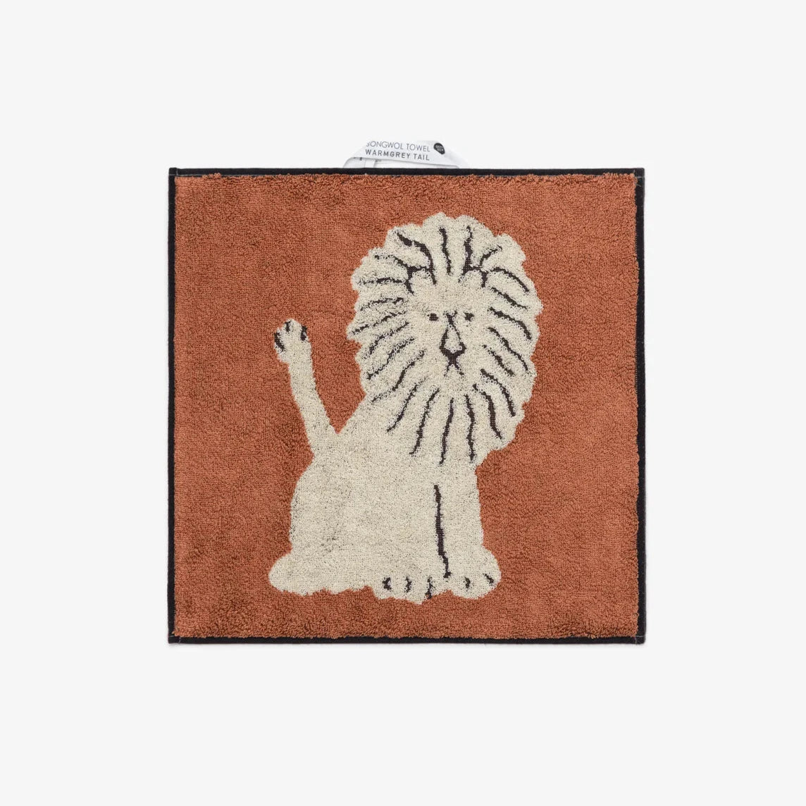 Lion Hand Towel - Cream