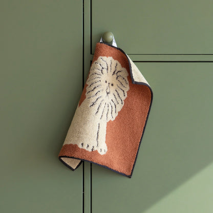 Lion Hand Towel - Cream