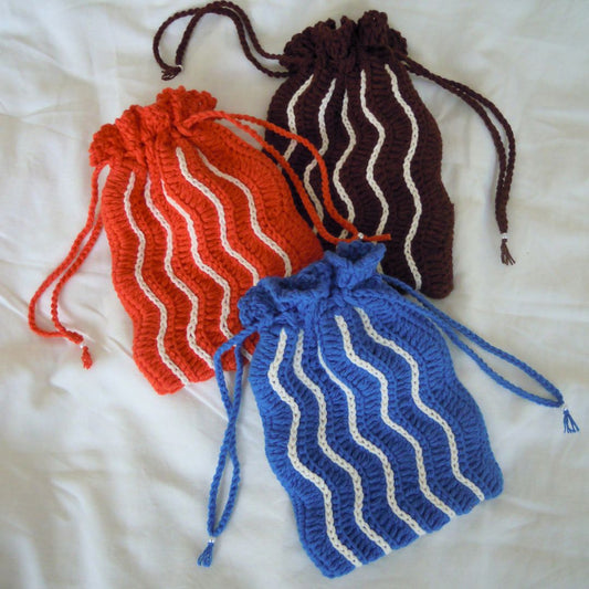 Wavy Drawstring Pouch