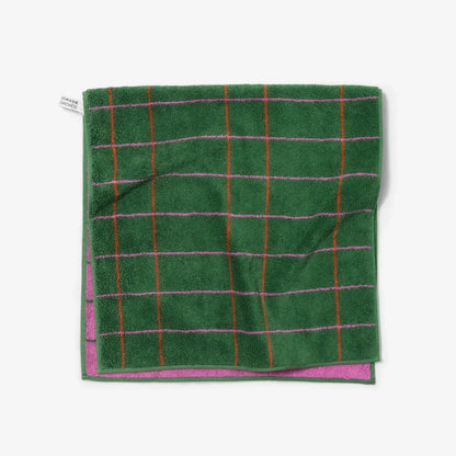 Tile Face Towel - Deep Green