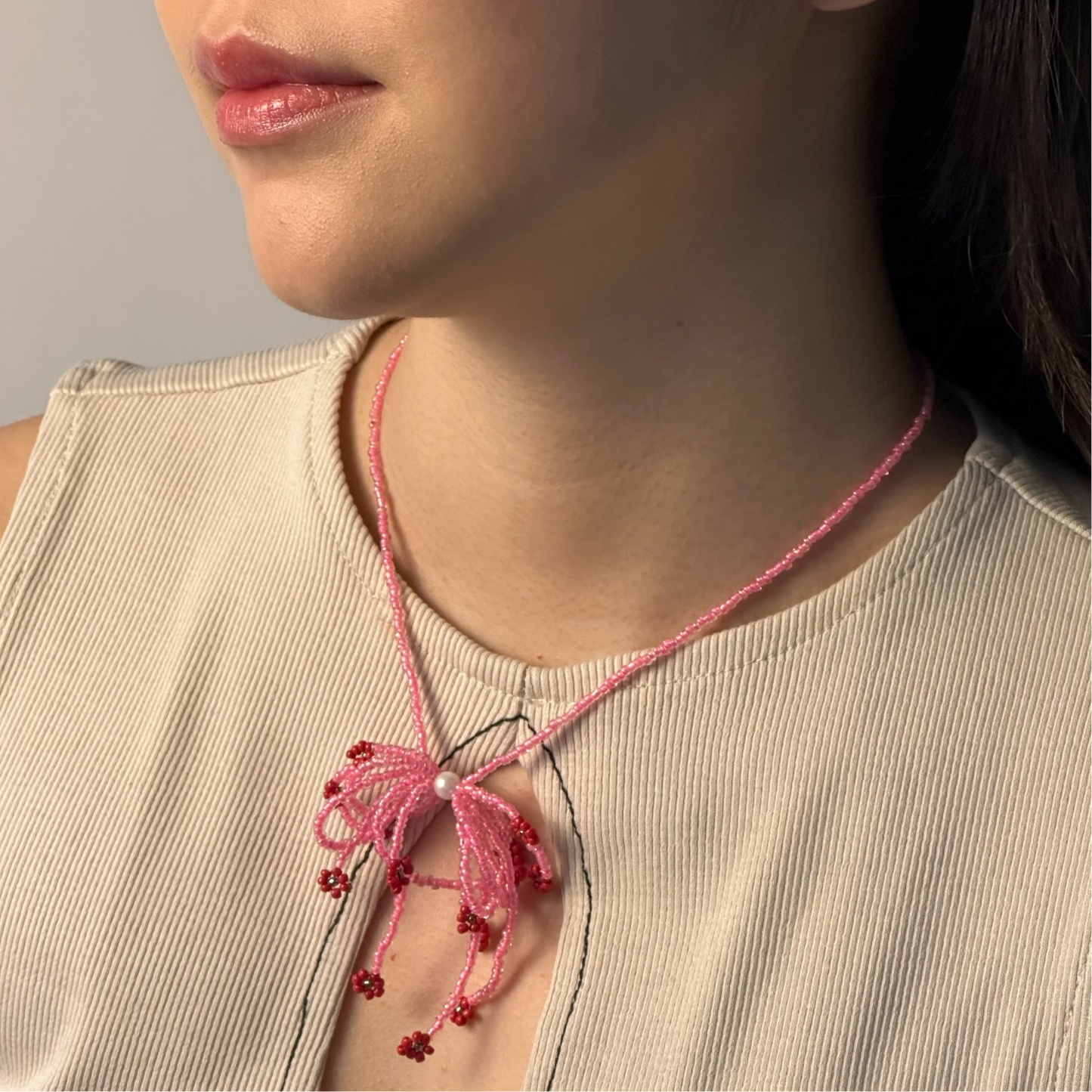 Ribbon Bouquet Necklace