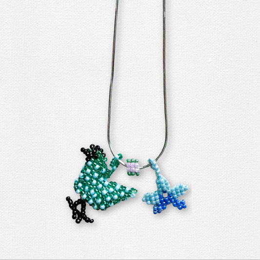 Polka Dot Chicken Necklace