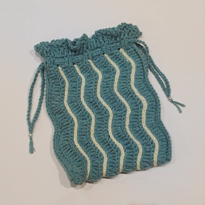 Wavy Drawstring Pouch