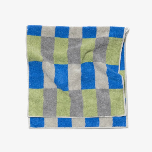 Check Towel - Khaki Blue