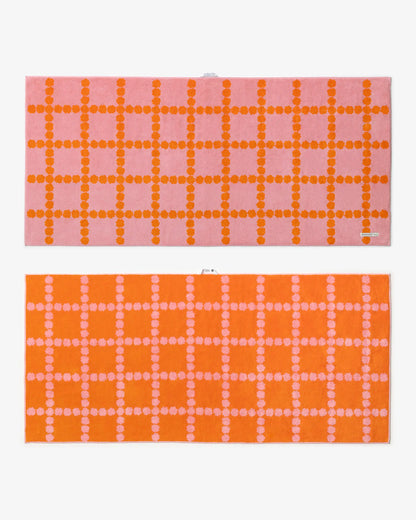 Blossom Check Big Towel - Pink