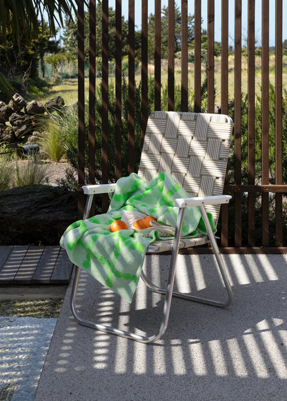 Blossom Check Big Towel - Green