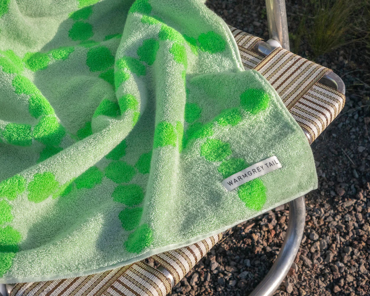Blossom Check Big Towel - Green