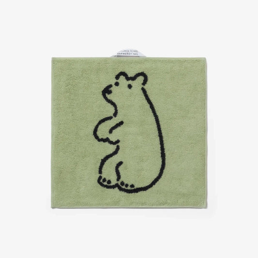 Huggy Bear Hand Towel - Olive