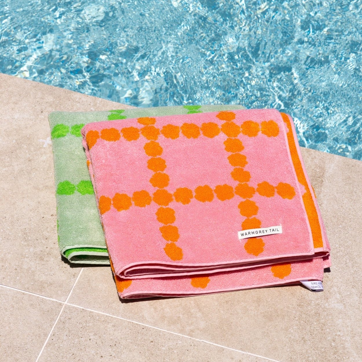 Blossom Check Big Towel - Pink