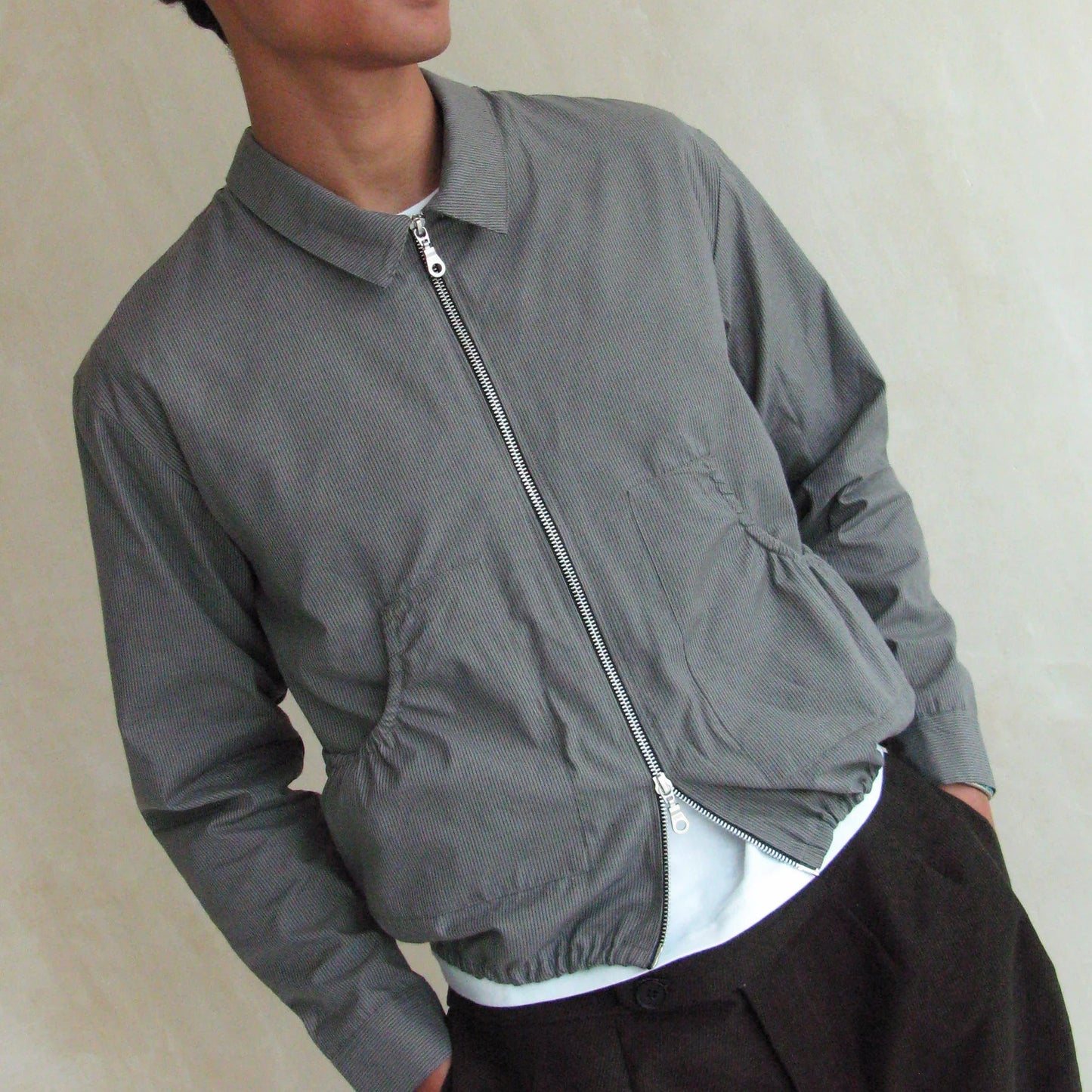Ruched Pocket Easy Jacket