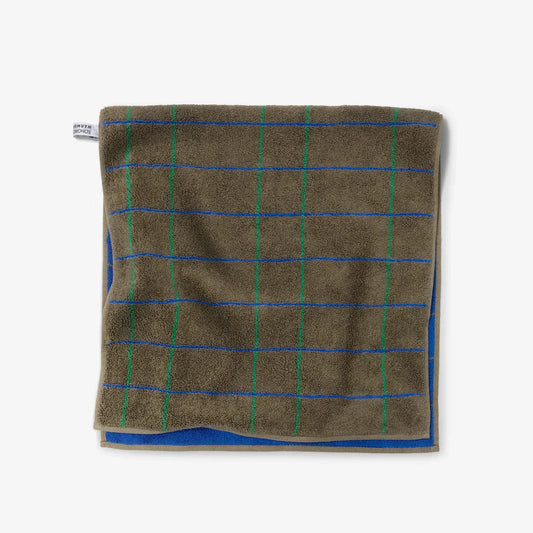 Tile Face Towel - Dark Brown