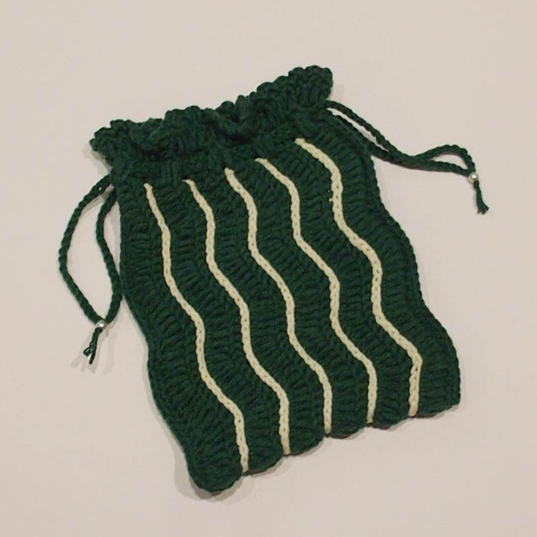 Wavy Drawstring Pouch