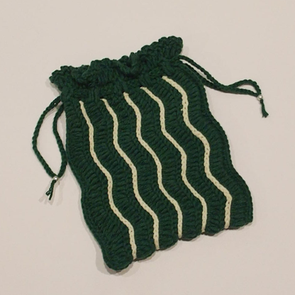 Wavy Drawstring Pouch