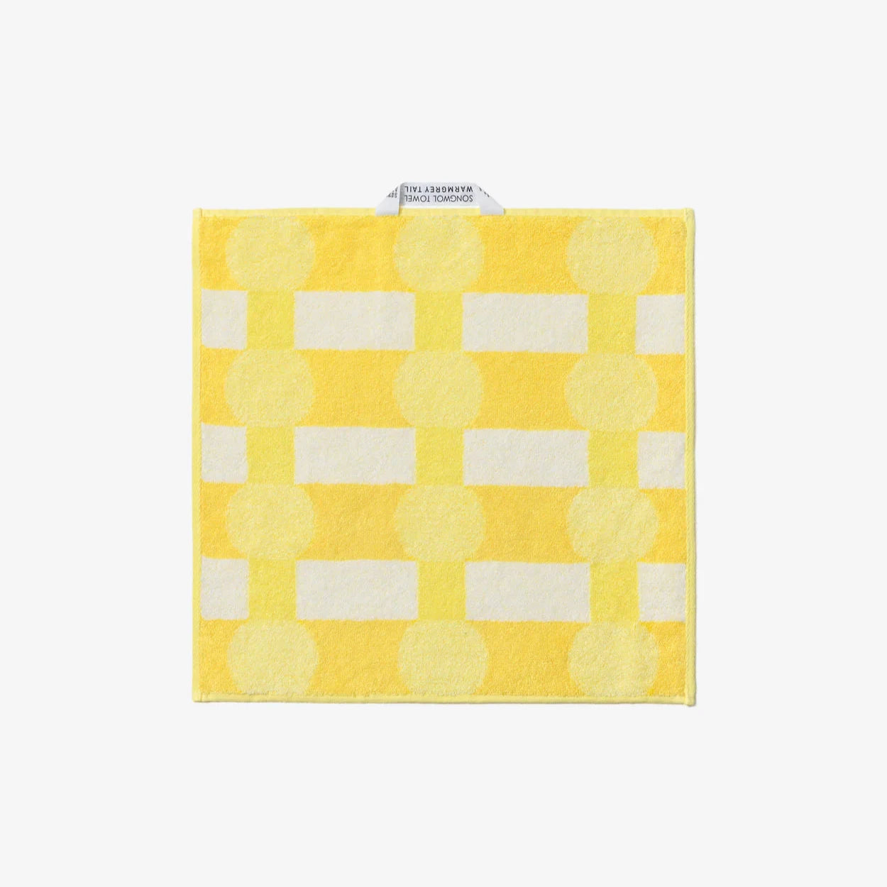 Dot Check Hand Towel - Yellow on Yellow