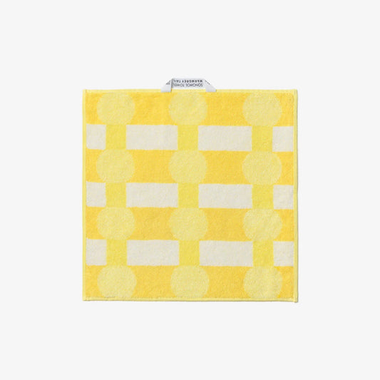 Dot Check Hand Towel - Yellow on Yellow