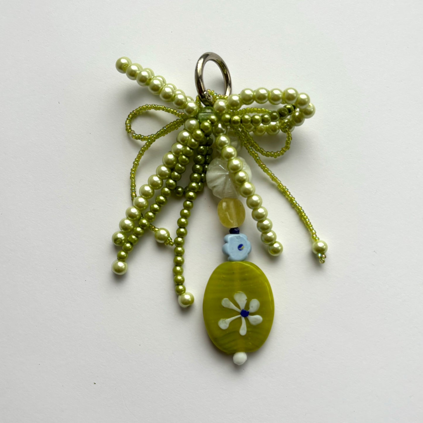 Glassbeads Ribbon Bag Charm