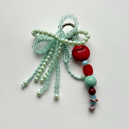 Glassbeads Ribbon Bag Charm