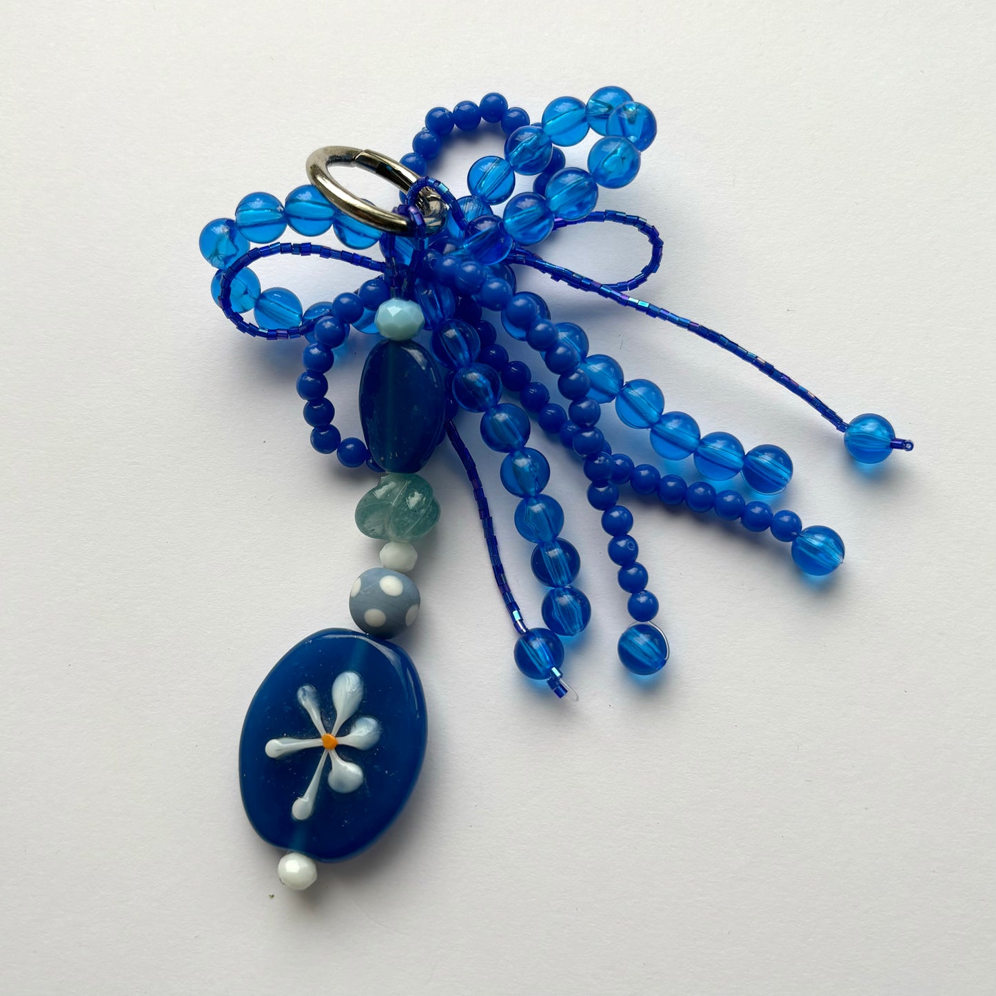 Glassbeads Ribbon Bag Charm