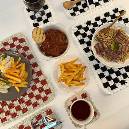 Checkered Dining Set