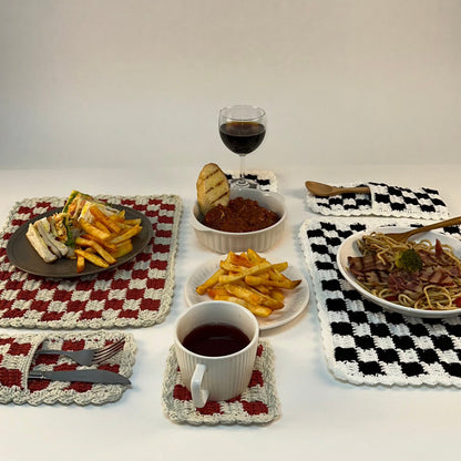 Checkered Dining Set