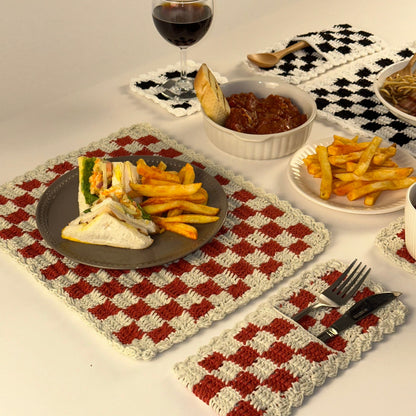 Checkered Dining Set