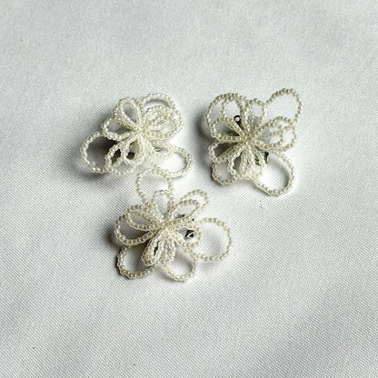 White Flower Shoe Charm